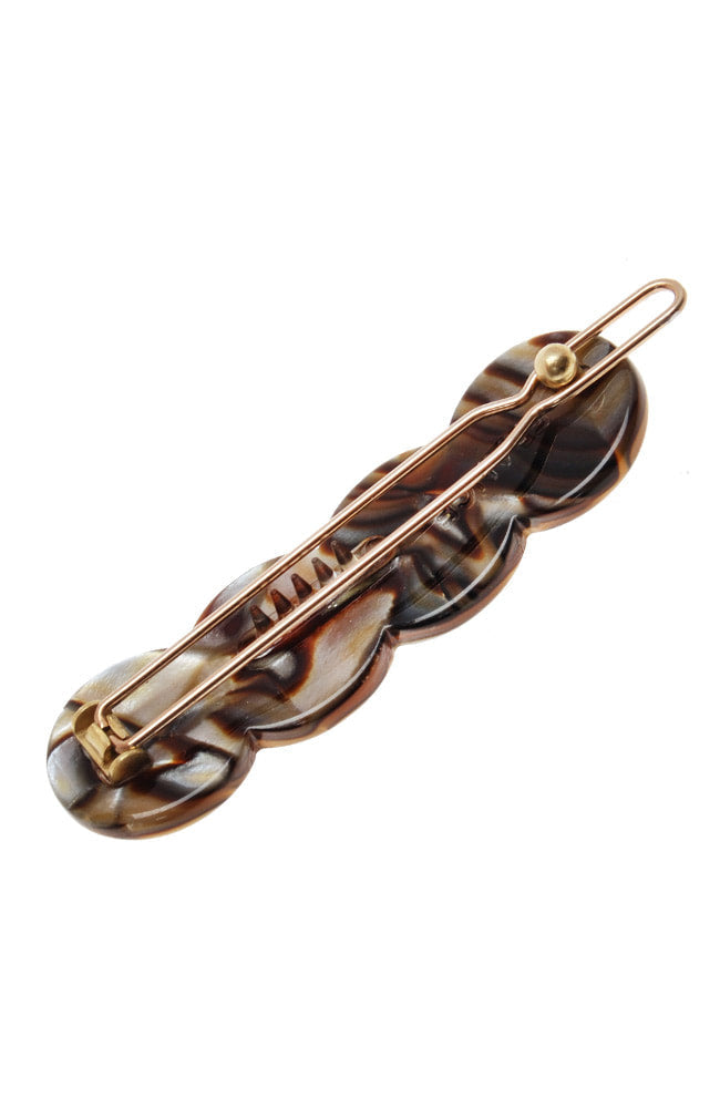 Scalloped Tige Boule Barrette - Classic