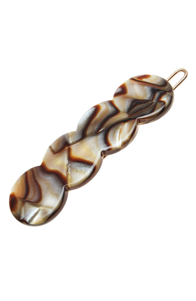 Scalloped Tige Boule Barrette - Classic