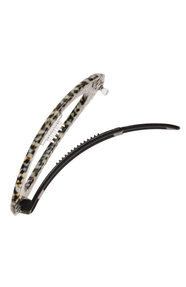 Cutout Oval Plastic Tige Boule Barrette - Classic