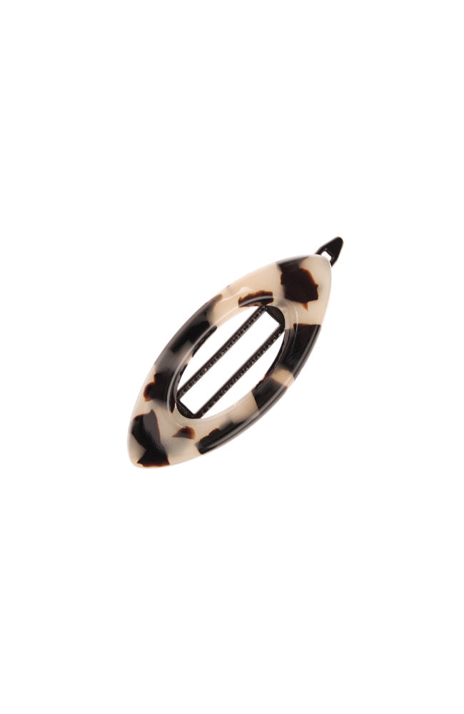 Mini Cutout Oval Plastic Tige Boule Barrette - Classic