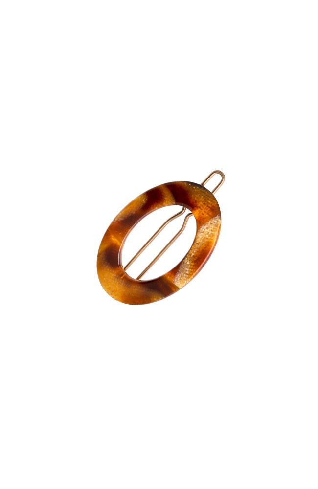 New Cutout Oval Tige Boule Barrette - Classic