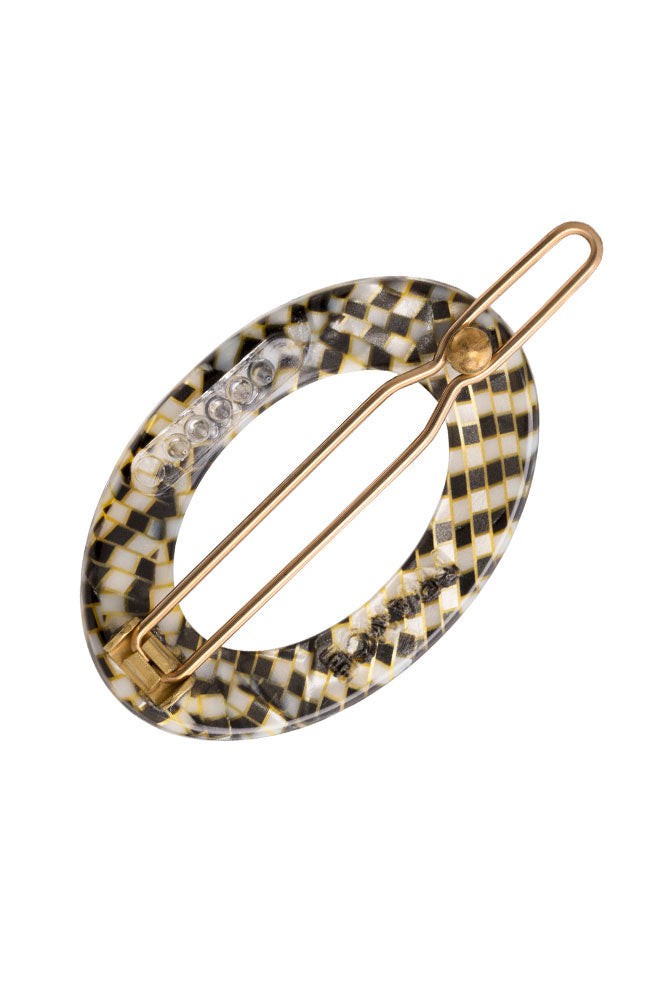 New Cutout Oval Tige Boule Barrette - Classic