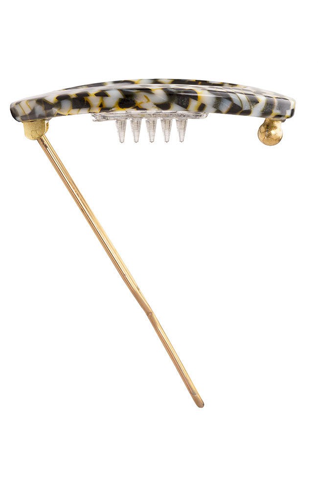 New Cutout Oval Tige Boule Barrette - Classic