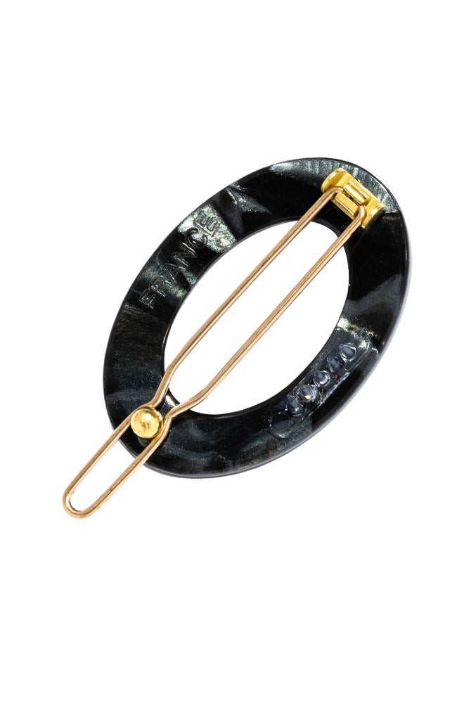 New Cutout Oval Tige Boule Barrette - Classic