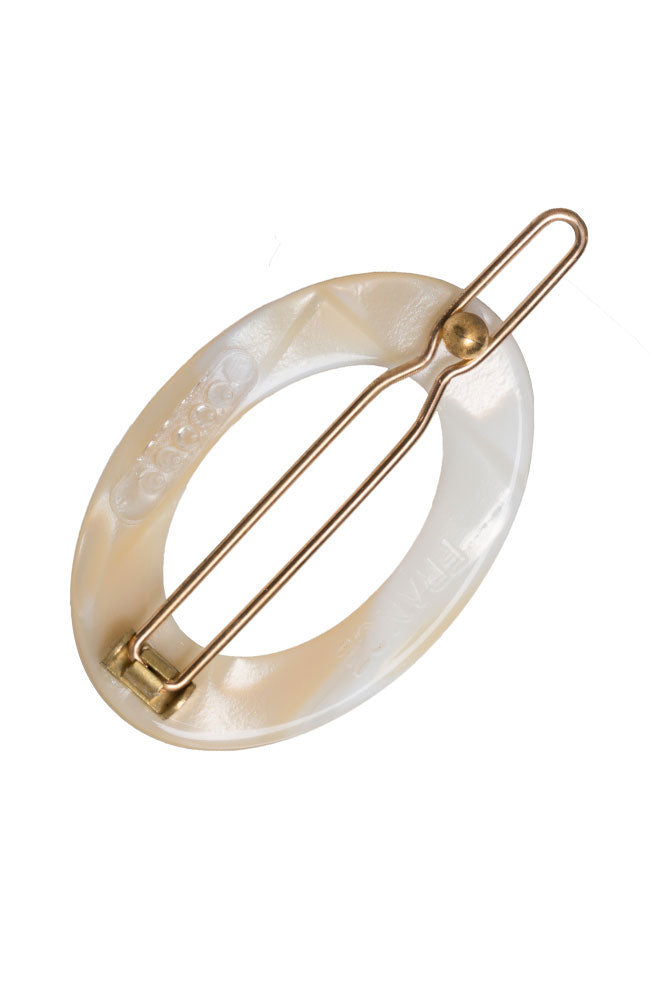 New Cutout Oval Tige Boule Barrette - Classic