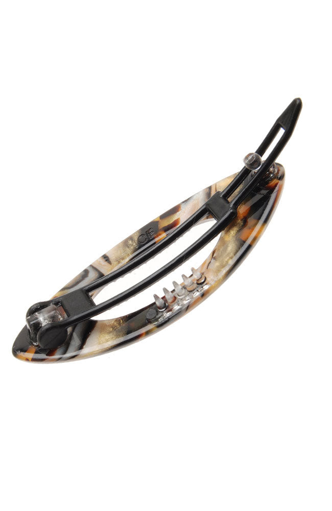Mini Cutout Oval Plastic Tige Boule Barrette - Classic