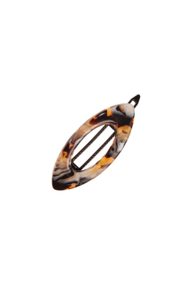 Mini Cutout Oval Plastic Tige Boule Barrette - Classic