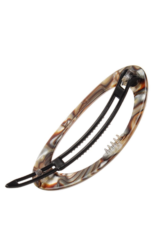 Cutout Oval Plastic Tige Boule Barrette - Classic