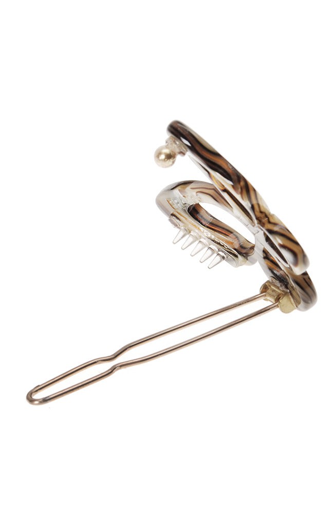 Small Cutout Butterfly Tige Boule Barrette - Classic