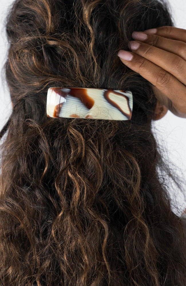 Rectangle Volume Barrette - French Classic
