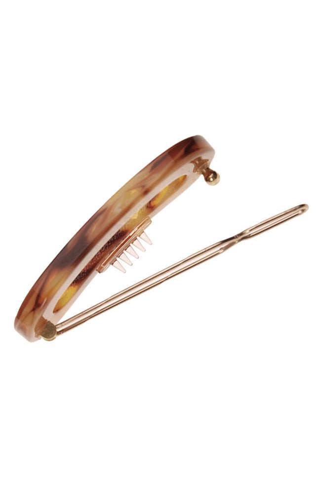 Mini Oval Tige Boule Barrette - French Classic