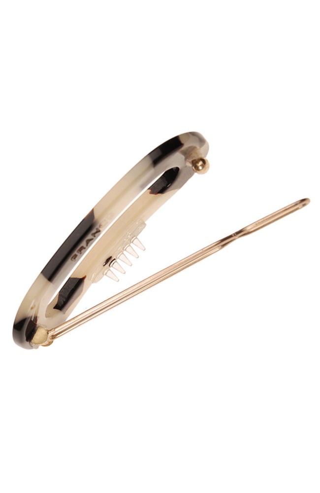 Mini Oval Tige Boule Barrette - French Classic