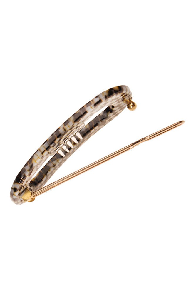 Mini Oval Tige Boule Barrette - French Classic