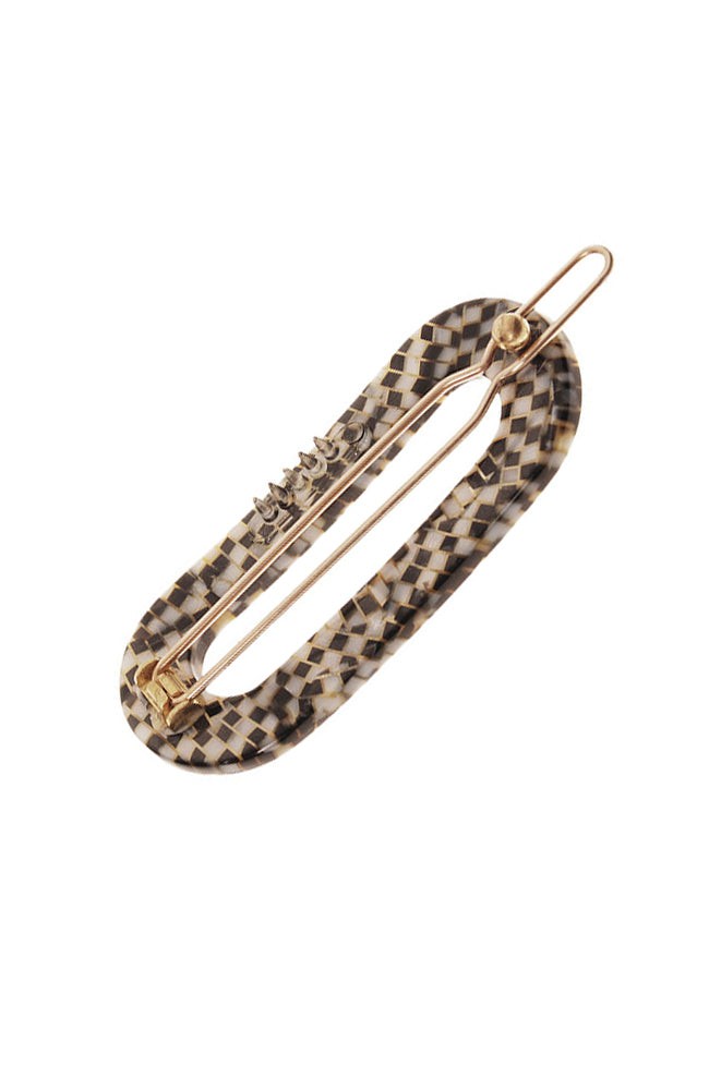 Mini Oval Tige Boule Barrette - French Classic