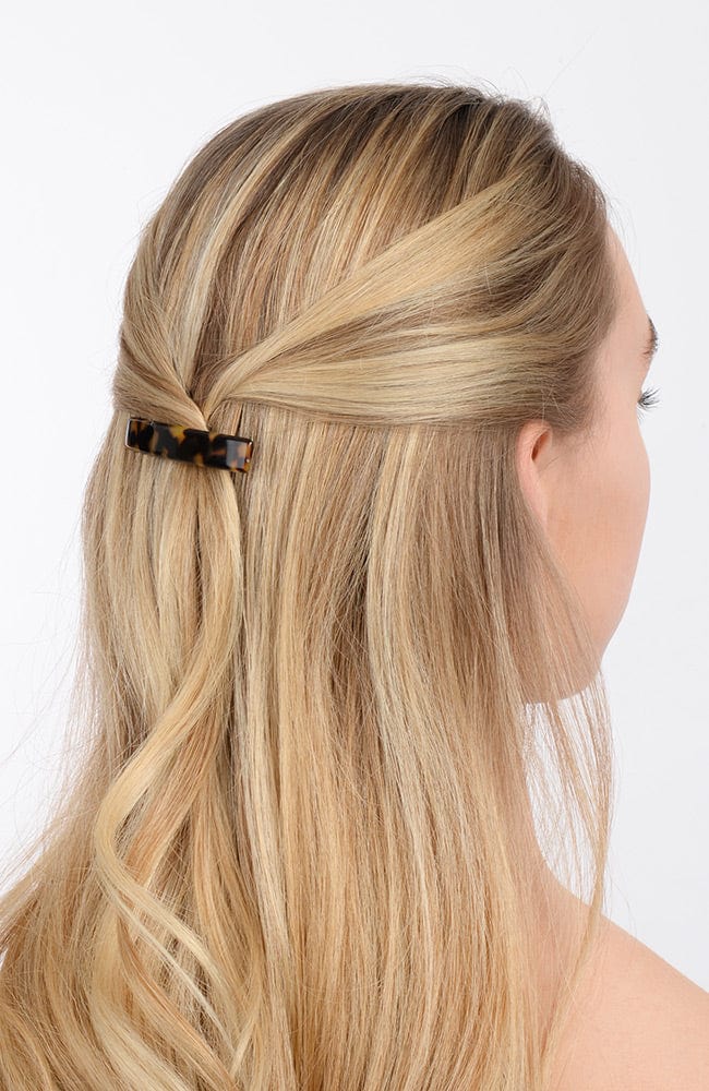 Small Luxury Rectangle Barrette - Classic
