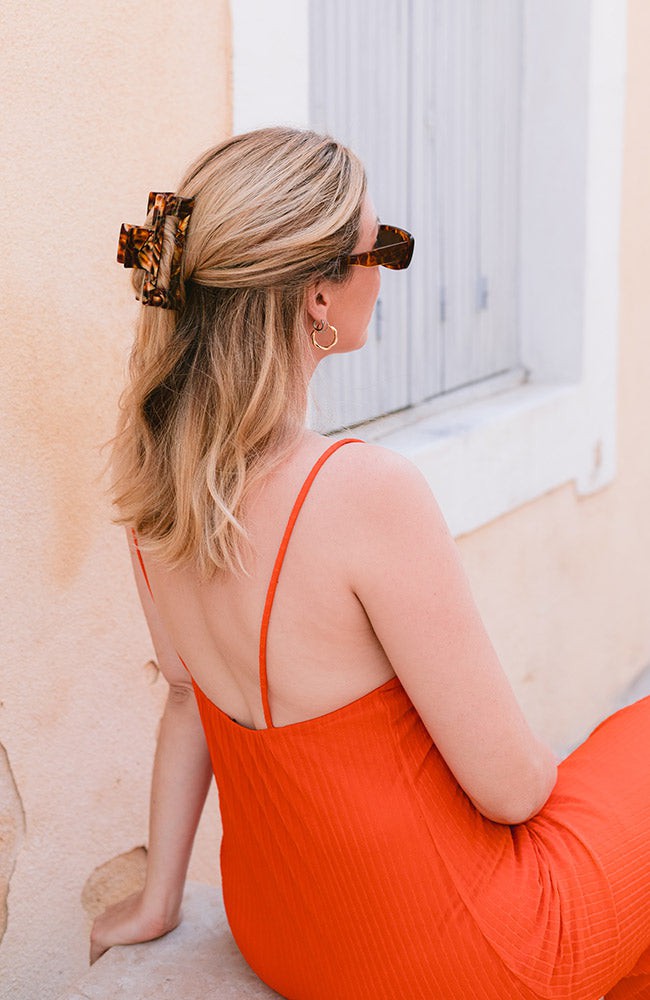 Large Cutout Rectangle Claw Clip - Classic