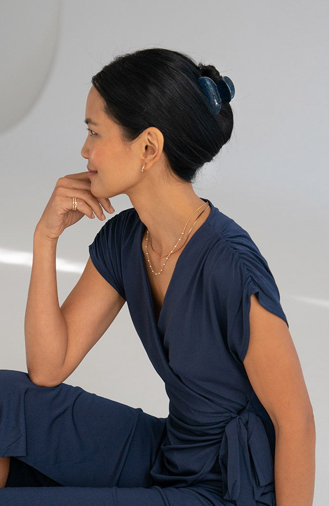 Small Couture Claw Clip - Denim