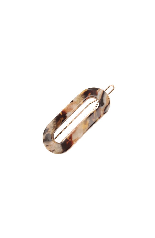 Mini Oval Tige Boule Barrette - French Classic