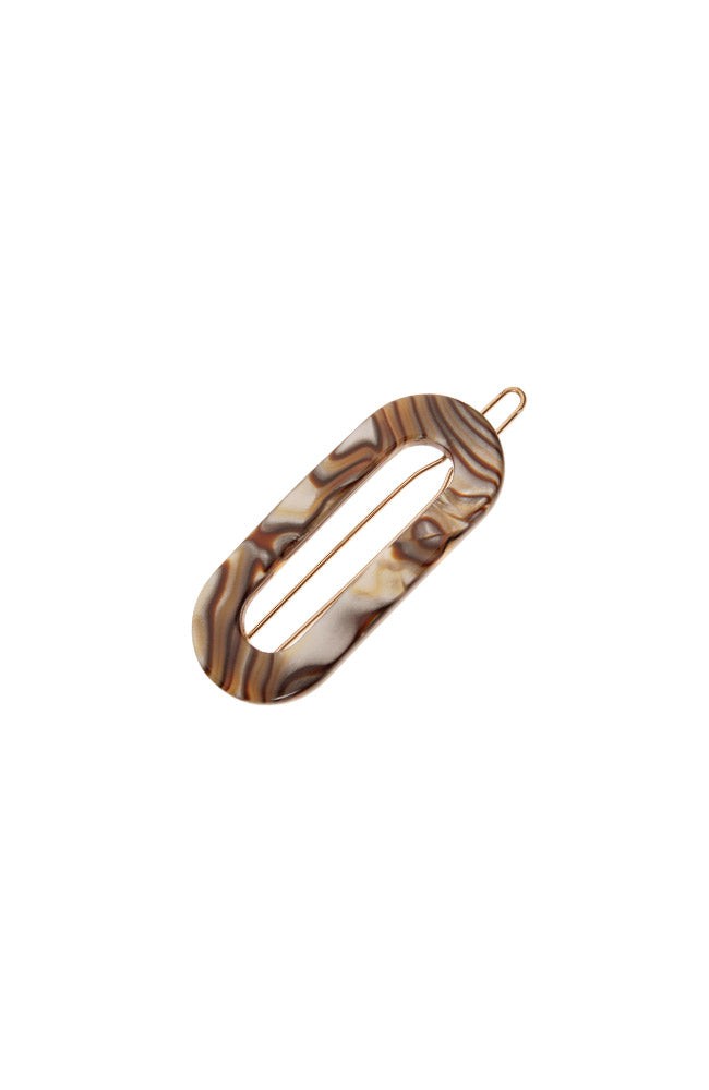 Mini Oval Tige Boule Barrette - French Classic