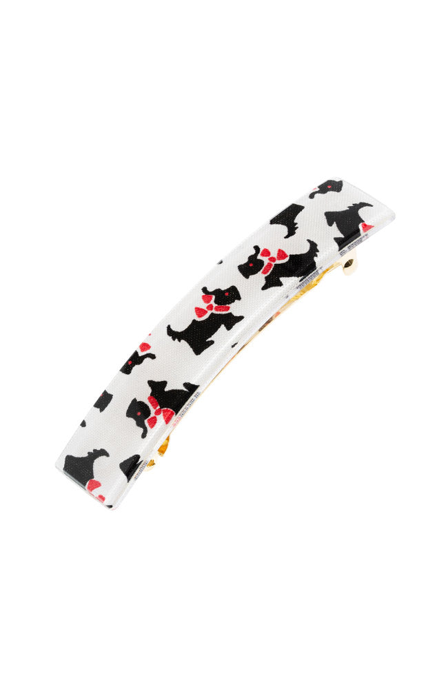 Classic Rectangle Barrette - Scottie Dog